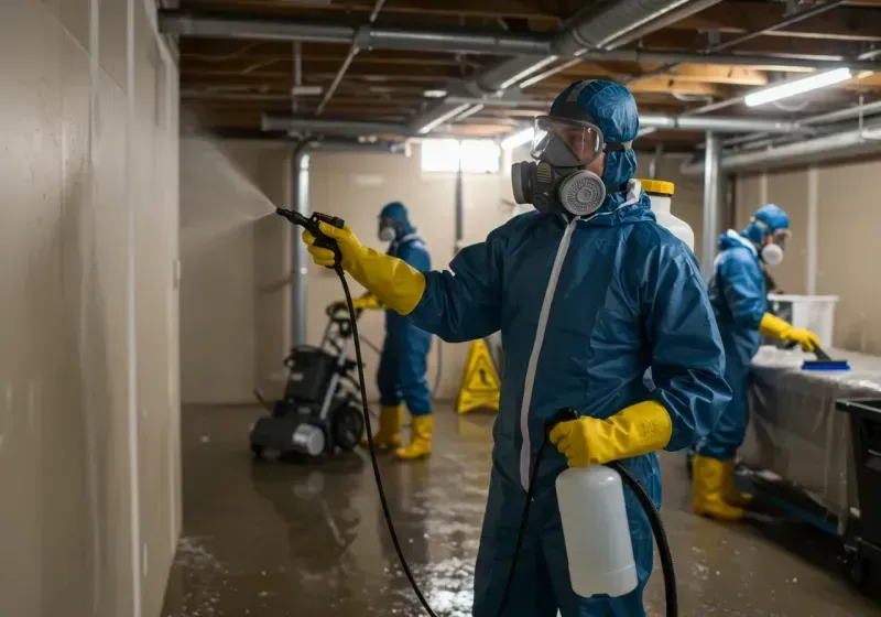 Basement Sanitization and Antimicrobial Treatment process in North Oaks, MN