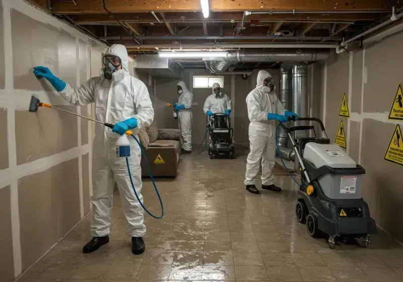 Basement Moisture Removal and Structural Drying process in North Oaks, MN